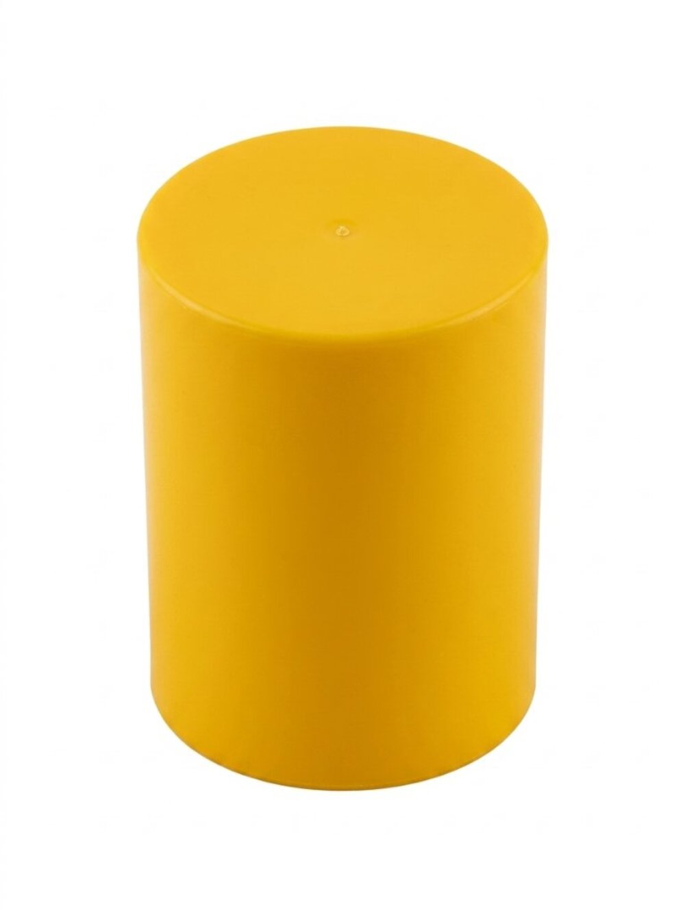 Bright Yellow Minimalist Plastic Cylinder Cover / Multi-Purpose Cap